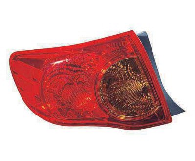 COROLLA 09-10 Left TAIL LAMP Assembly ON BODY USA