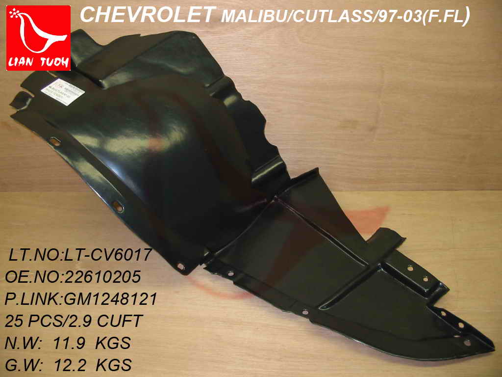 MALIBU 97-03 Right Front FENDER LINER Front SECTION