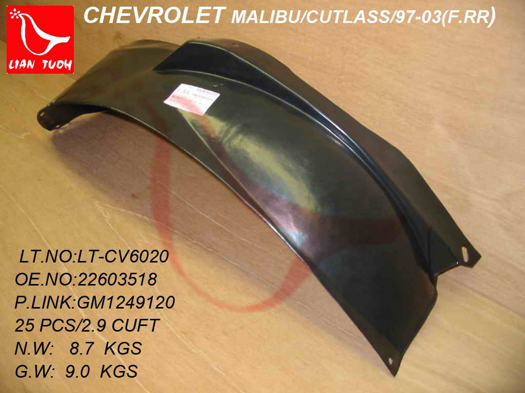 MALIBU 97-03 Right Front Rear SECTION FENDER LINER