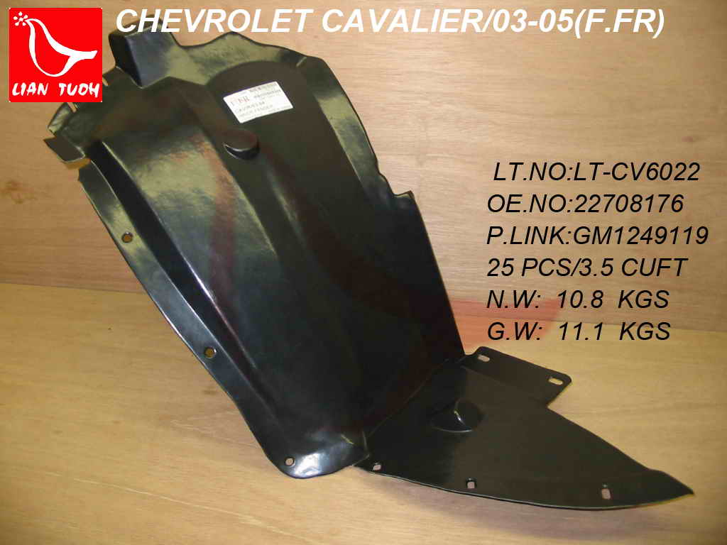 CAVALIER 03-05 Right Front SECTION FENDER LINER