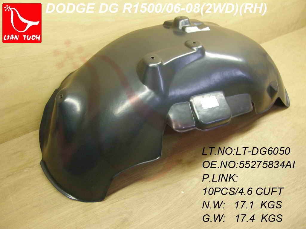 DG PU 02-08 Right FENDER LINER 2WD 1500/2500 Exclude