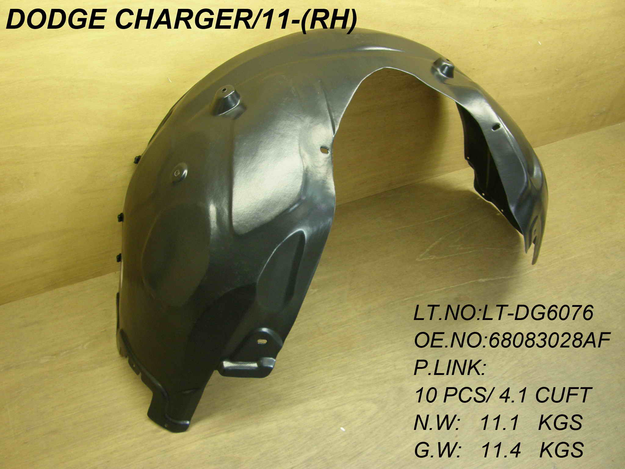 CHARGER 11-14 Right FENDER LINER