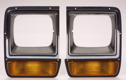 DG P/U 86-90 LH Headlight BEZL Chrome SINGLE With LAMP