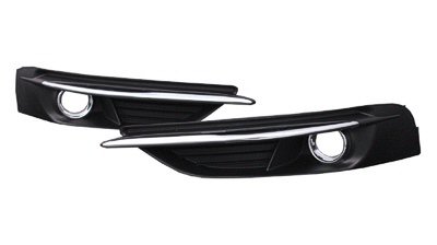 200 11-14 Left OUTER Grille With FOG H With Chrome Molding
