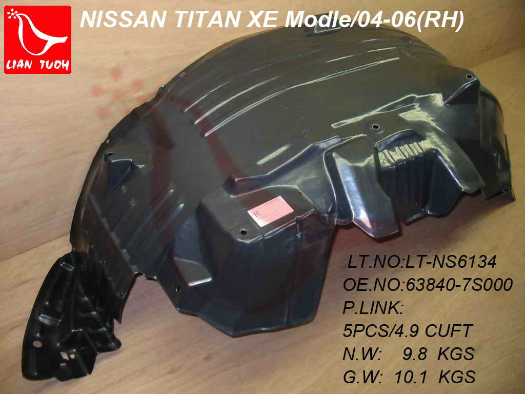 TITAN 04-10 Right FENDER LINER XE =10-15 Without FLA