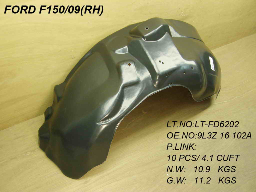 FD PU F150 09-14 Right Front FENDER LINER PLASTIC