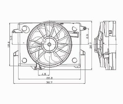 CROWN VIC/GD 98-00 COOLING FAN Assembly TO 4/8/00