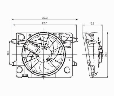 CROWN VIC/GD MARQ/TOWN 03-05 COOLING FAN Assembly