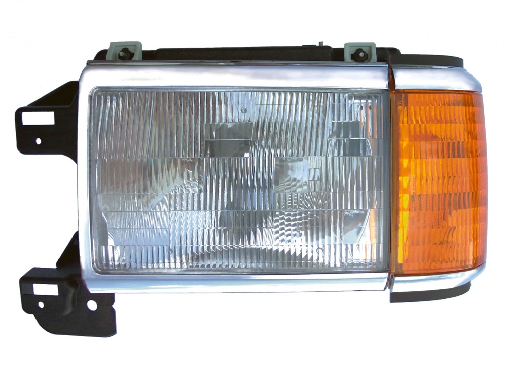FD P/U 87-91 Left Headlight Assembly With Chrome TRIM&With PK LAMP