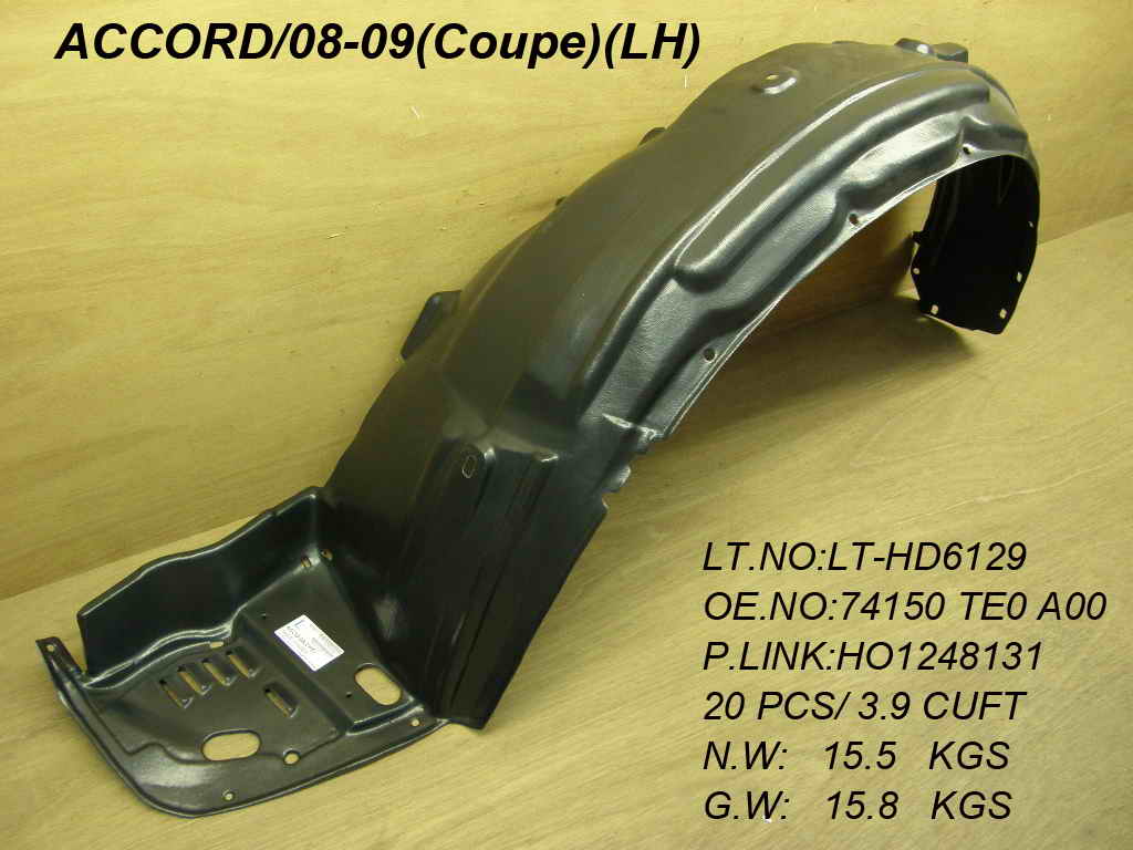 ACCORD 08-12 Left FENDER LINER ( Coupe )