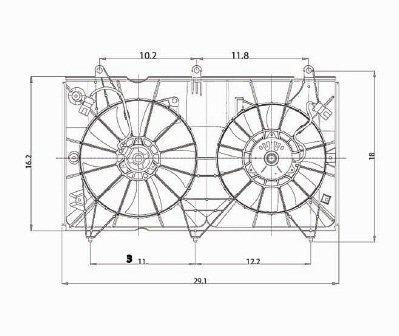 ACCORD 03-07 COOLING FAN Assembly 4 Cylinder DENSO BRAND