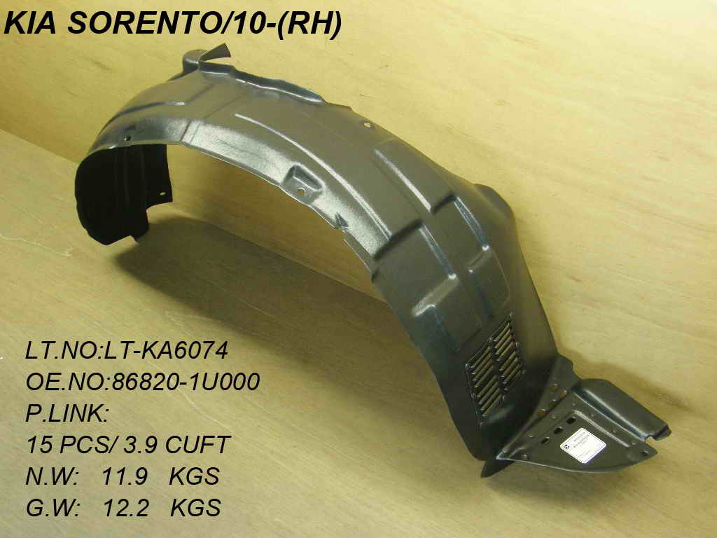 SORENTO 11-13 Right FENDER LINER Without SPORT Package