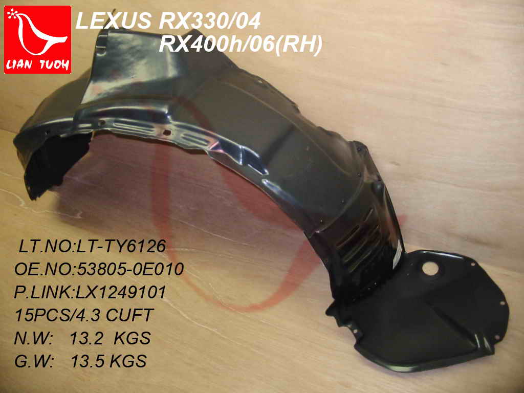 RX330/350 04-09 Right Front FENDER LINER