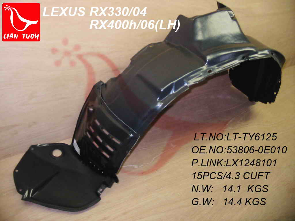 RX330/350 04-09 Left Front FENDER LINER