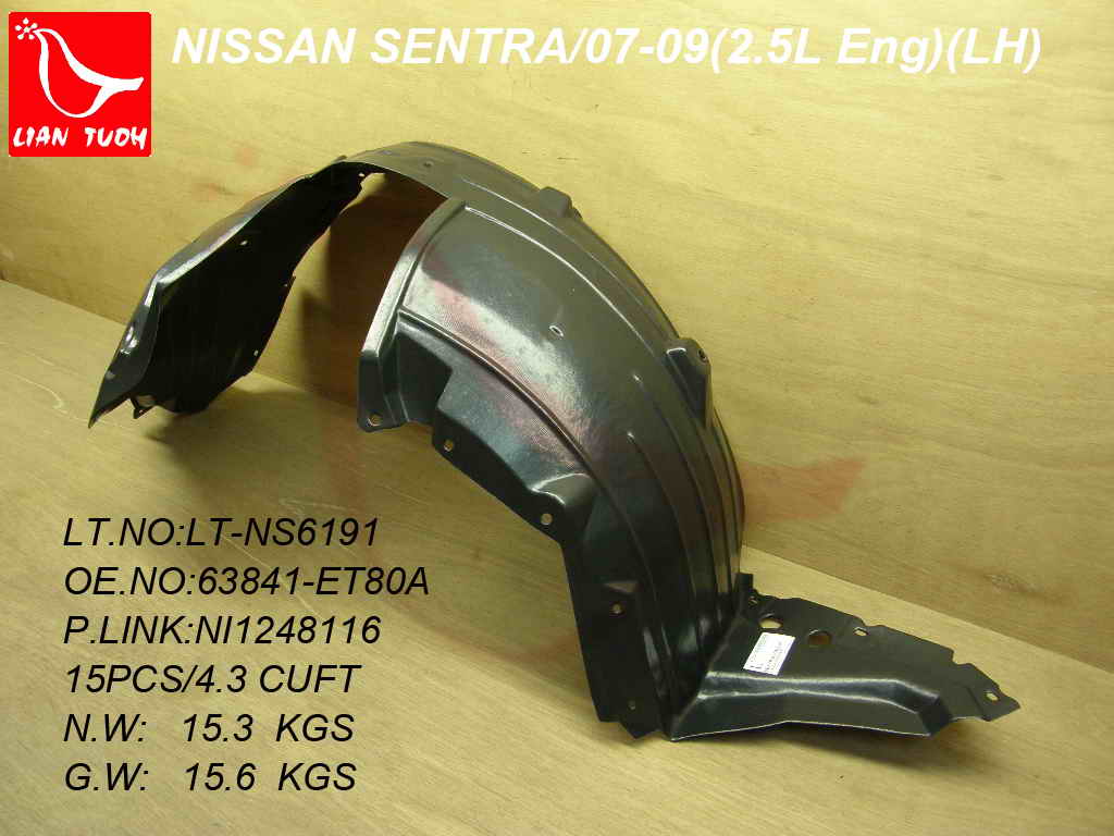 Fender for Nissan Sentra 07-12 LH Steel Base/S/SL Models Front Left Side