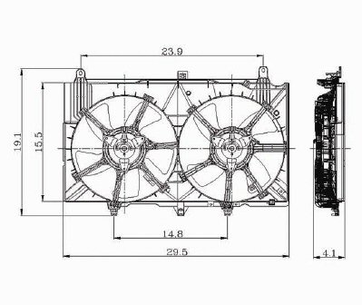 G35 03-06 COOLING FAN Assembly Sedan/Coupe =03-07 Coupe