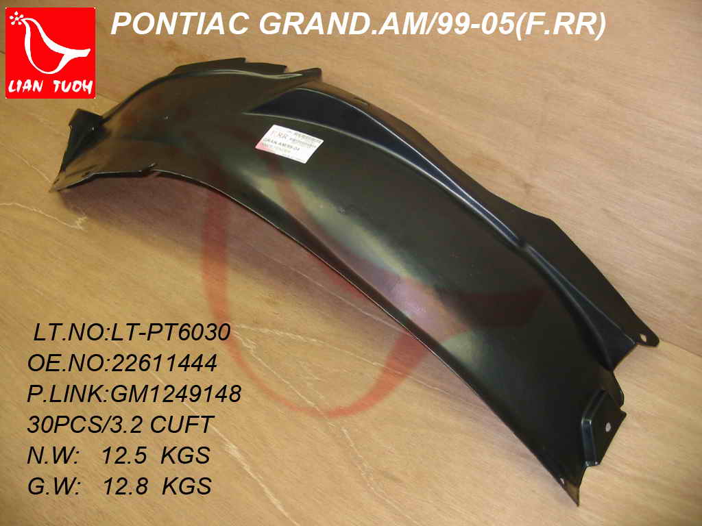 GRAND AM 99-05 Right Front Rear SECTION FENDER LINER