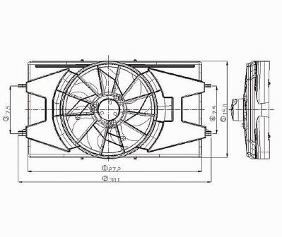 ION 03-07 COOLING FAN Assembly 2 2/2 4LT Sedan/Coupe 