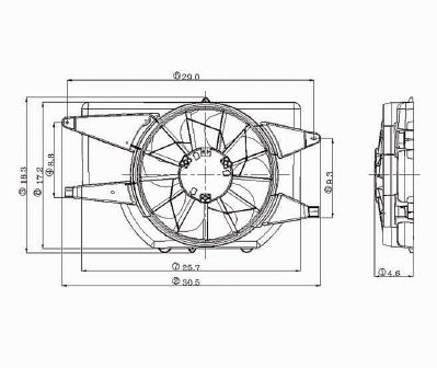 VUE 02-03 COOLING FAN Assembly 3 0LT ENG