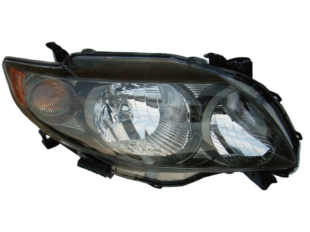 COROLLA 09-10 Right Headlight Assembly S/XRS With Black HOUSING