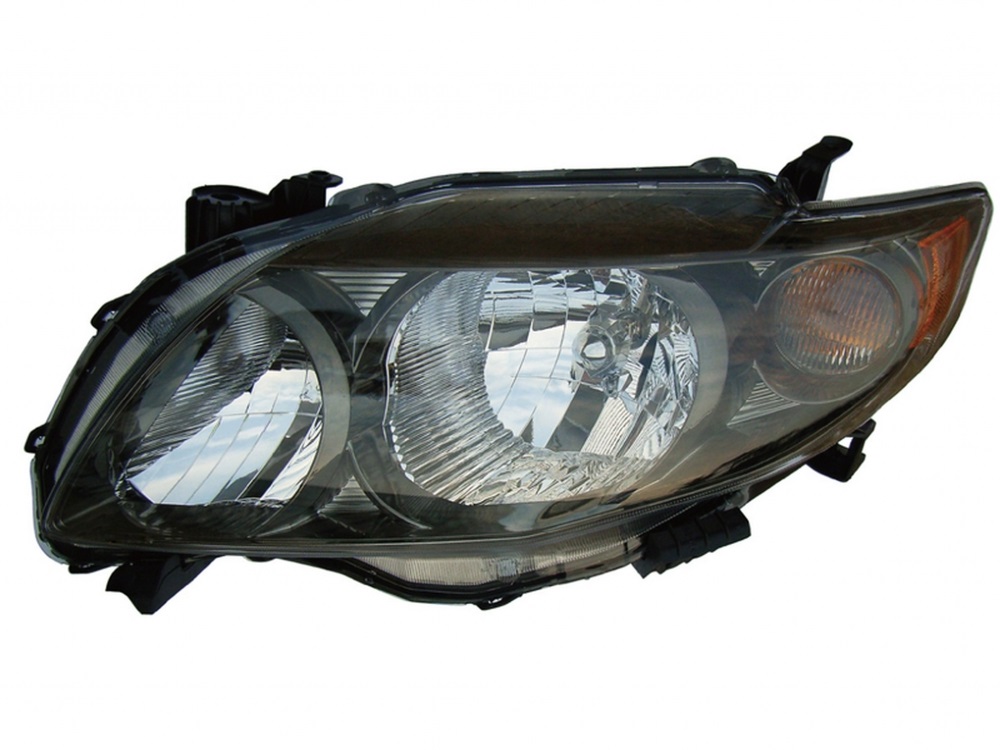 COROLLA 09-10 Left Headlight Assembly S/XRS With Black HOUSING