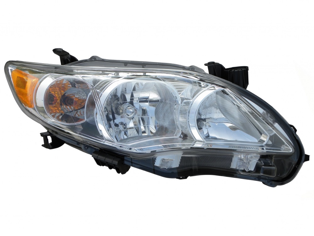 COROLLA 11-13 Right Headlight Assembly BASE/CE/L/LE With Chrome