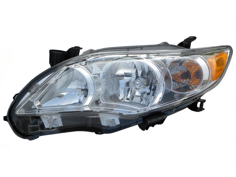 COROLLA 11-13 Left Headlight Assembly BASE/CE/L/LE With Chrome