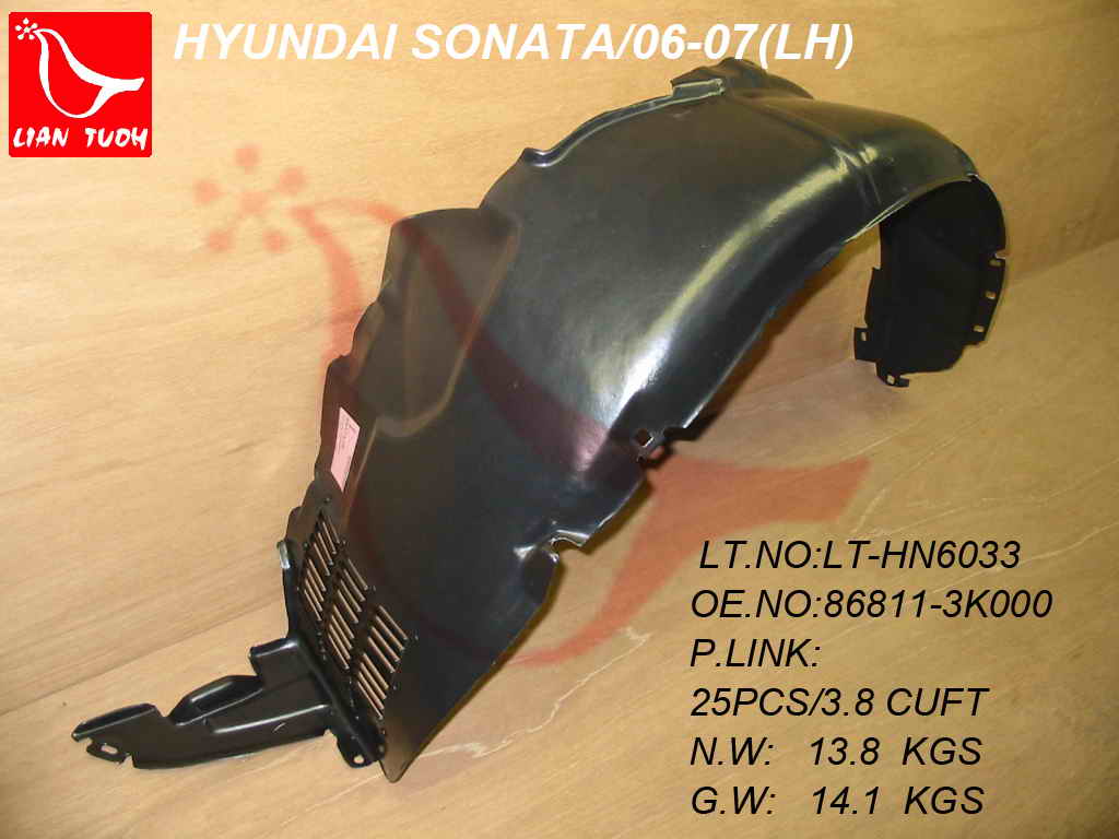 SONATA 06-08 Left FENDER LINER