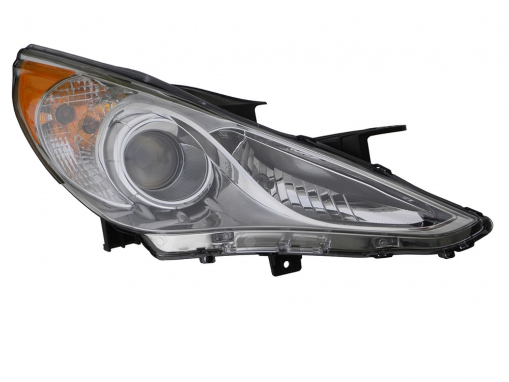 SONATA 11-14 Left Headlight Assembly Chrome SE/LMTD HALOGEN