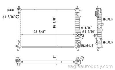 AVEO 09-11 RADIATOR*SDN/H/B*=AVEO*5*1.6LT*=G3 R00203