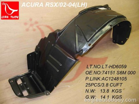 RSX 02-06 LT FENDER LINER 08012L