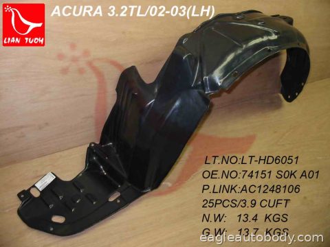 TL 99-03 LT.FT FENDER LINER*3.2TL 08018-4L