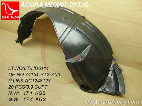 MDX 07-13 LT.FT.FENDER LINER 08014-2L