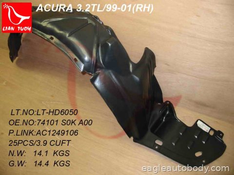 TL 99-00 RT FENDER LINER*3.2TL*=08018-4R 08018-2R