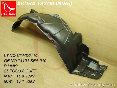 TSX 06-08 RT.FT.FENDER LINER 08012-6E