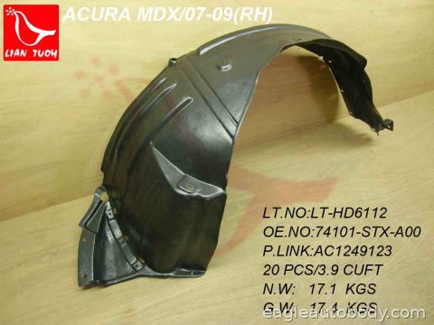 MDX 07-13 RT.FT.FENDER LINER 08014-2R