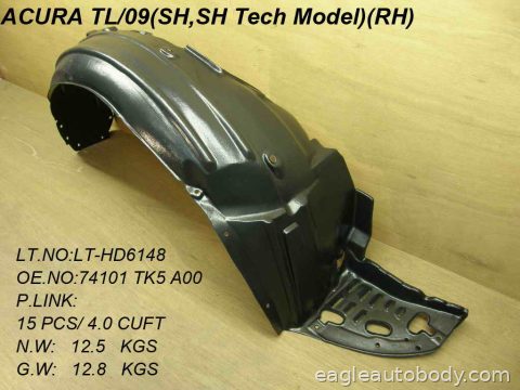 TL 09-11 RT FT FENDER LINER*SH|SH TECH AC1249126
