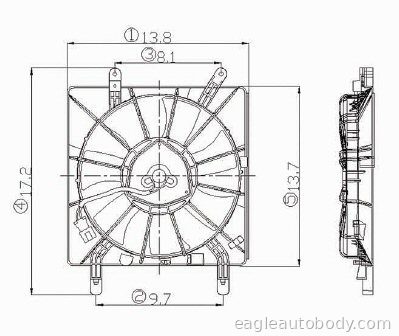 RSX 02-05 CONDENSER FAN*INCLUDES MOTOR/BLADE/ AC3113103