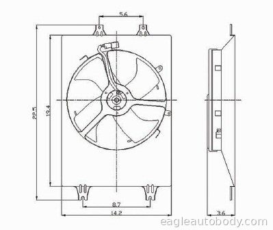 MDX 03-06 CONDENSER FAN*MOTOR/BLADE/SHROUD AS AC3113106