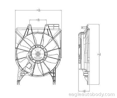 RDX 07-09 RADIATOR FAN ASSY*LH RDX-601120