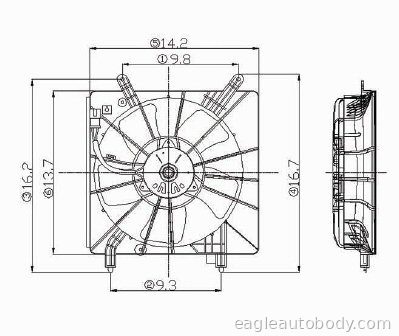RSX 02-05 RADIATOR COOLING FAN ASSY*INCLUDES AC3115103