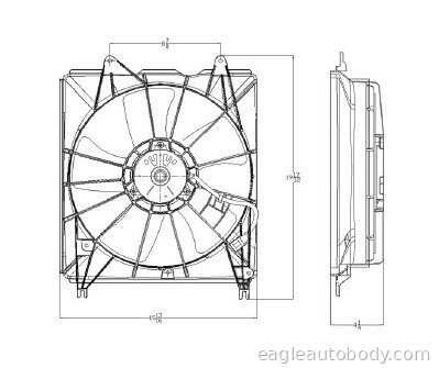 RDX 07-12 RADIATOR COOLING FAN ASSY*MOTOR/BLA AC3115112