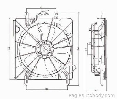 TSX 04-08 RAD FAN ASSY*(LH SIDE) TSX*600940