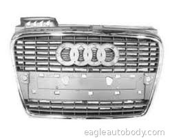 A4/S4 05-08 GRILLE*GRAY*W/CHR FRAME*W/O S.LIN 15043
