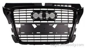 A3 09-13 GRILLE ASSY*TYPE 1; BRILLIANT BLACK; AU1200120