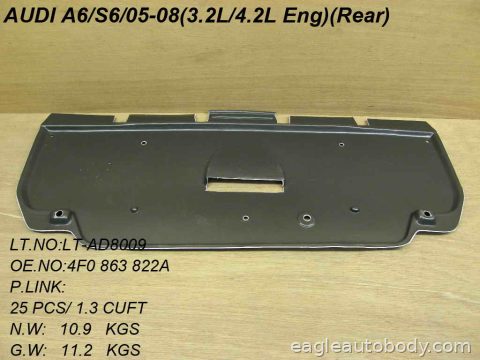 A6 05-11 LOWER ENGINE COVER*3.0L/3.2L/4.2L; R AU1228103