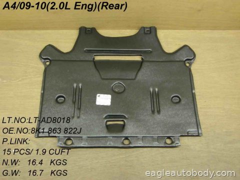 A4 09-16 LOWER ENGINE COVER*2.0L; RR PAN; MAT AU1228120