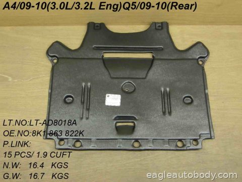 A4 09-17 LOWER ENGINE COVER*3.0L|3.2L; RR PAN AU1228121