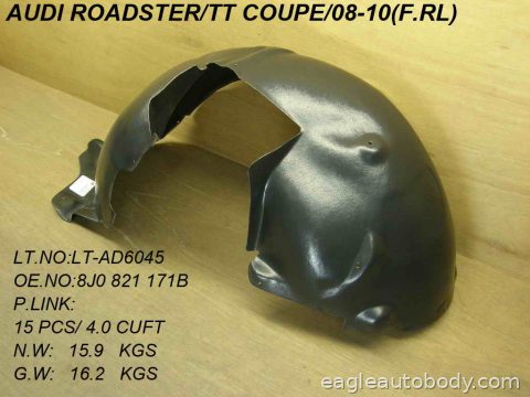 TT QUATTRO 08-15 LT FT FENDER LINER*RR AU1248115