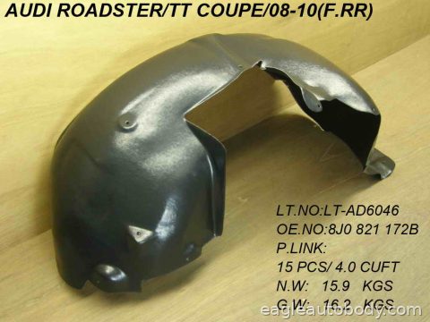 TT QUATTRO 08-15 RT FT FENDER LINER*RR AU1249115